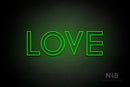 "LOVE" (Balloon font) - LED neon sign