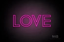 "LOVE" (Balloon font) - LED neon sign