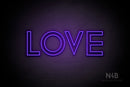 "LOVE" (Balloon font) - LED neon sign