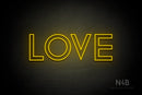 "LOVE" (Balloon font) - LED neon sign