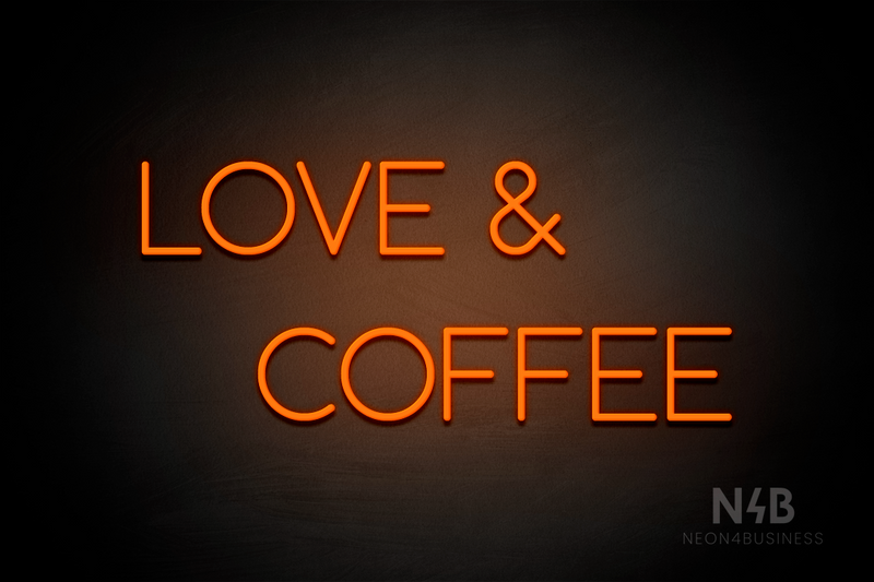 "LOVE & COFFEE" (Cooper font) - LED neon sign