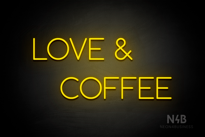 "LOVE & COFFEE" (Cooper font) - LED neon sign