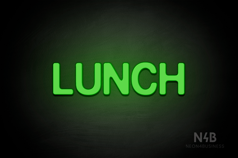 "LUNCH" (Adventure font) - LED neon sign