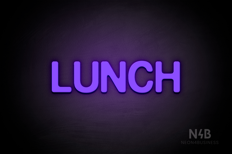 "LUNCH" (Adventure font) - LED neon sign