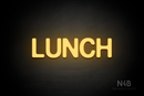 "LUNCH" (Adventure font) - LED neon sign