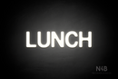 "LUNCH" (Adventure font) - LED neon sign