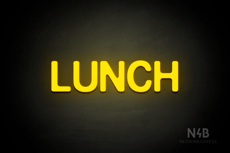 "LUNCH" (Adventure font) - LED neon sign