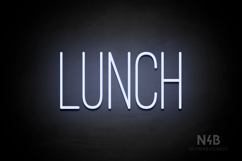 "LUNCH" (Diamond font) - LED neon sign