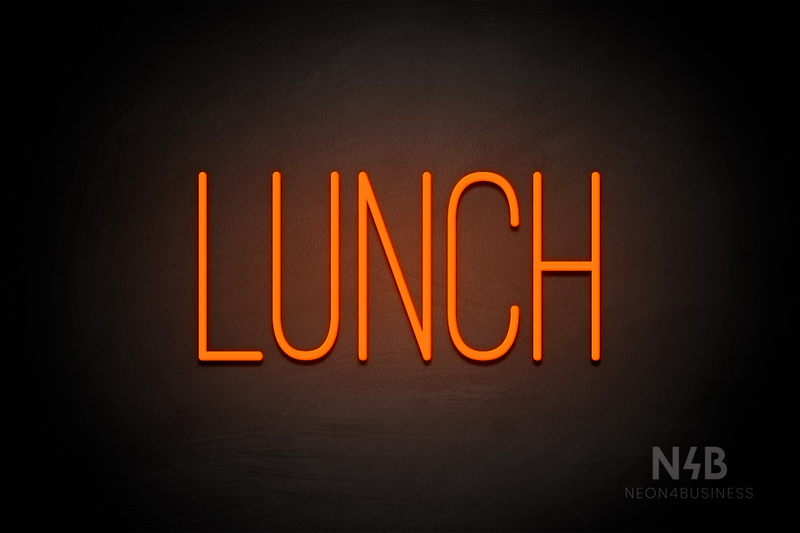 "LUNCH" (Diamond font) - LED neon sign