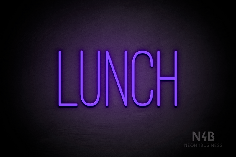 "LUNCH" (Diamond font) - LED neon sign