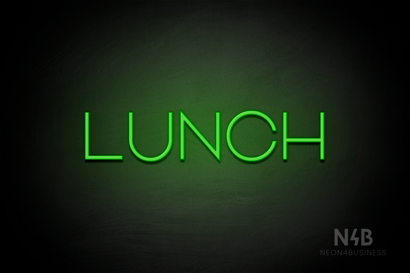 "LUNCH" (Reason font) - LED neon sign