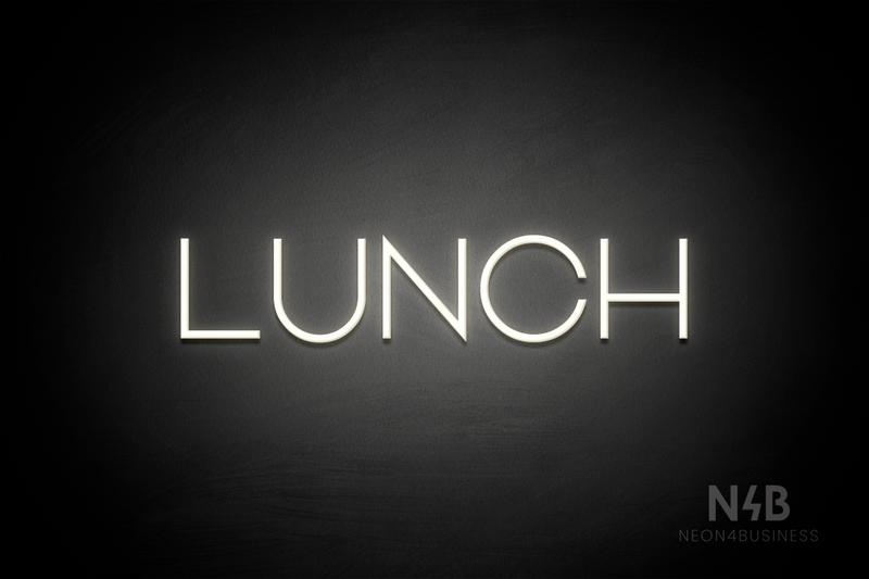 "LUNCH" (Reason font) - LED neon sign