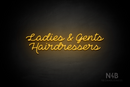 "Ladies & Gents Hairdressers" (Neko Demo font) - LED neon sign
