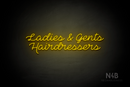 "Ladies & Gents Hairdressers" (Neko Demo font) - LED neon sign