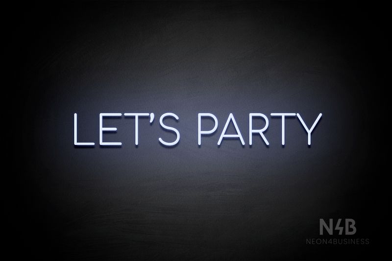 "LET'S PARTY" (Cooper font) - LED neon sign