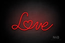 "Love" (Custom font) - LED neon sign
