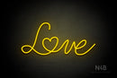 "Love" (Custom font) - LED neon sign