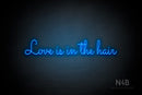 "Love Is In The Hair" (Monty font) - LED neon sign