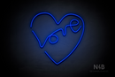 "Love" Inside a Heart - LED neon sign