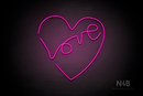 "Love" Inside a Heart - LED neon sign