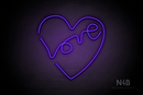 "Love" Inside a Heart - LED neon sign