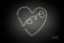 "Love" Inside a Heart - LED neon sign