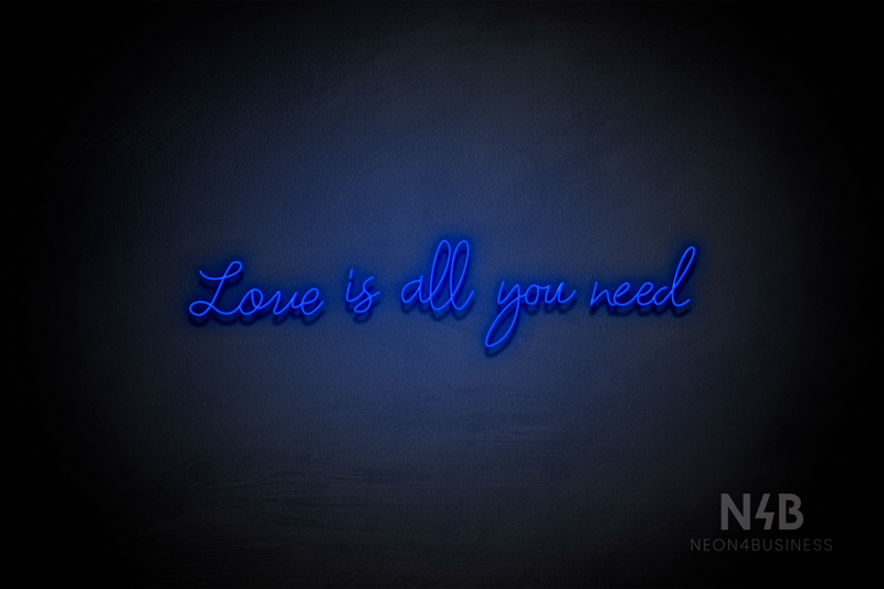 "Love is all you need" (Custom font) - LED neon sign