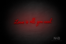 "Love is all you need" (Custom font) - LED neon sign