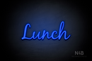 "Lunch" (Notes font) - LED neon sign