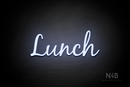 "Lunch" (Notes font) - LED neon sign