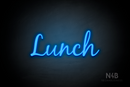 "Lunch" (Notes font) - LED neon sign