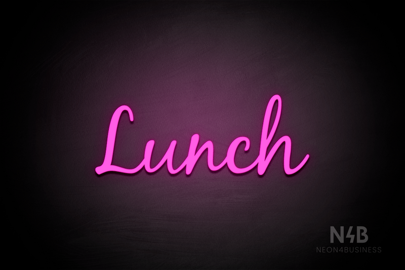 "Lunch" (Notes font) - LED neon sign