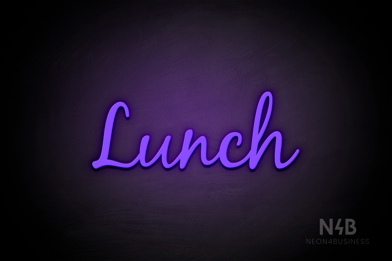 "Lunch" (Notes font) - LED neon sign