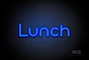 "Lunch" (Mountain font) - LED neon sign