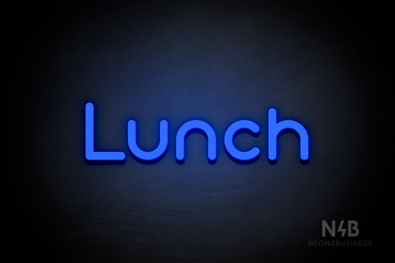 "Lunch" (Mountain font) - LED neon sign