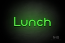 "Lunch" (Mountain font) - LED neon sign