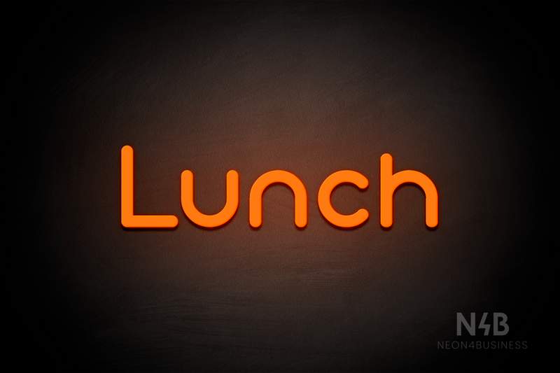 "Lunch" (Mountain font) - LED neon sign