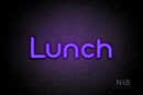"Lunch" (Mountain font) - LED neon sign