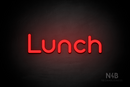 "Lunch" (Mountain font) - LED neon sign