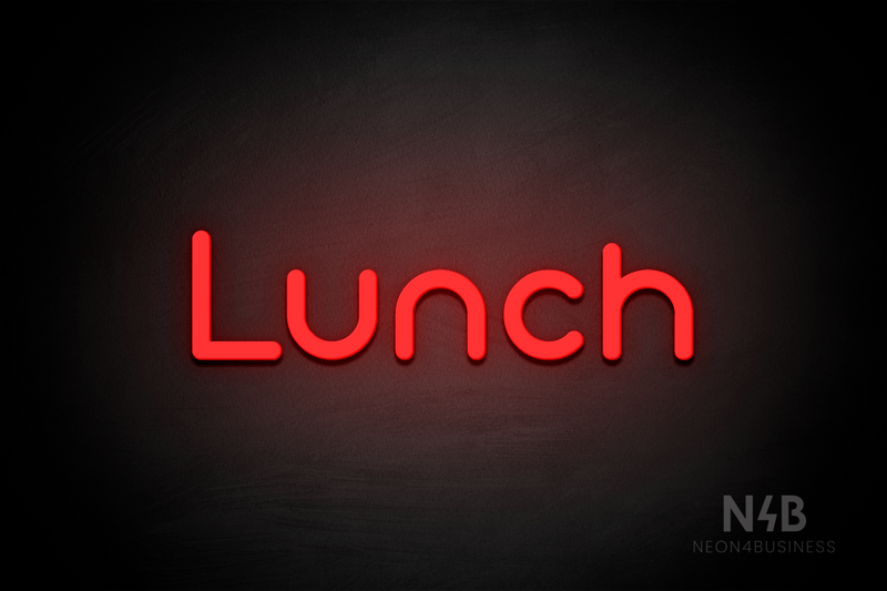 "Lunch" (Mountain font) - LED neon sign