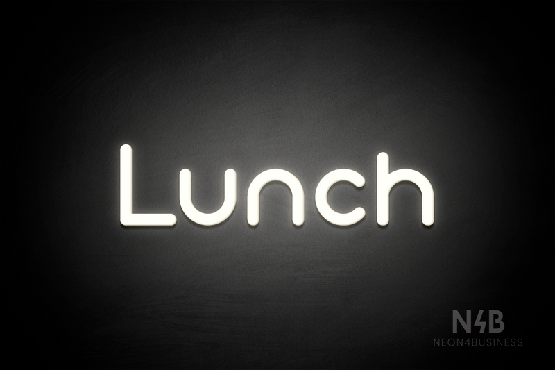 "Lunch" (Mountain font) - LED neon sign