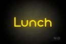 "Lunch" (Mountain font) - LED neon sign