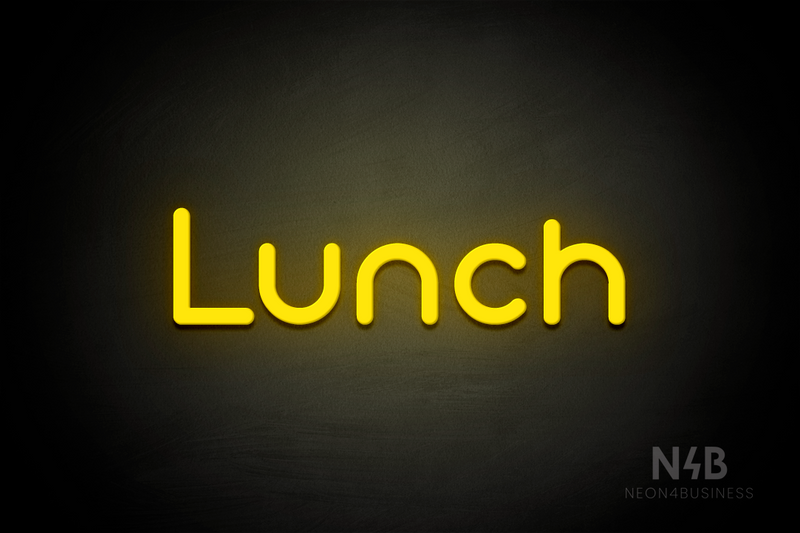 "Lunch" (Mountain font) - LED neon sign