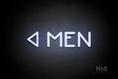 "MEN" (left arrow, Mountain font) - LED neon sign