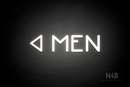 "MEN" (left arrow, Mountain font) - LED neon sign