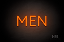 "MEN" (Mountain font) - LED neon sign