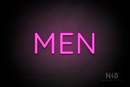"MEN" (Mountain font) - LED neon sign