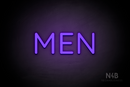 "MEN" (Mountain font) - LED neon sign
