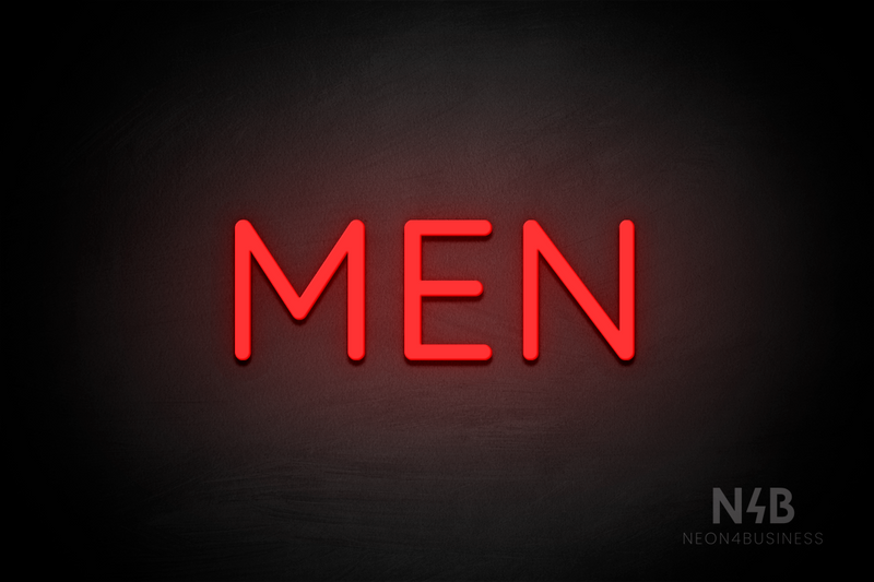 "MEN" (Mountain font) - LED neon sign