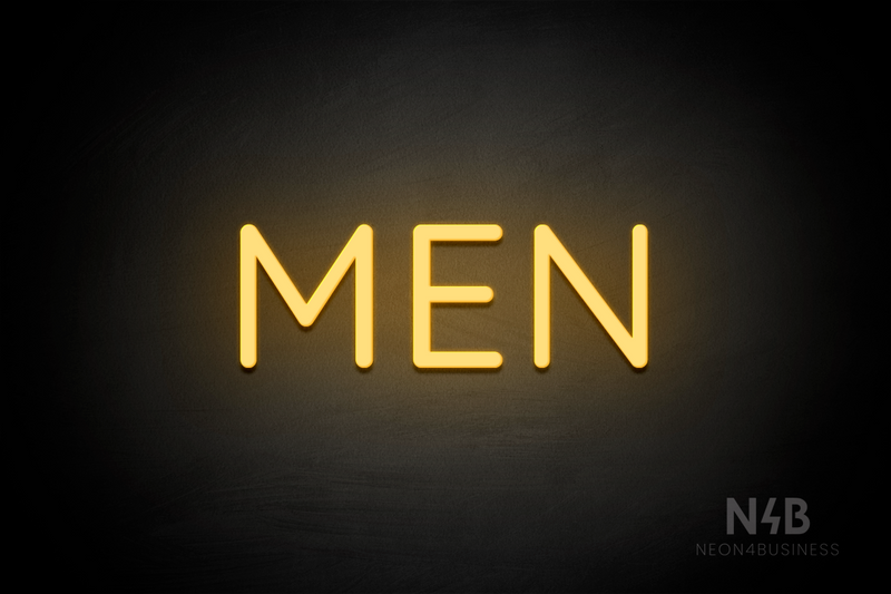 "MEN" (Mountain font) - LED neon sign